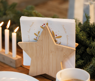 Bambusserviettenhalter "Stern"